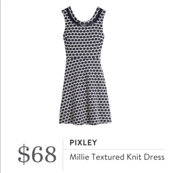 PIXLEY | Stitch Fix Millie Honeycomb Dress Gray M - Picture 1 of 11